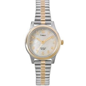 Timex Essex Avenue Two-Tone MOP Expansion Steel Band Watch, T2M828, NIB!